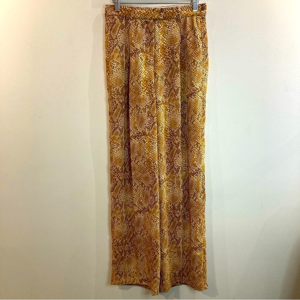 BABATON Sz 6 Snake Skin Wide  Leg Pockets Zipper Closure Unlined Trouser Pants